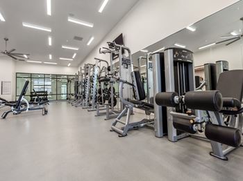 Workout machines at the arza apartments